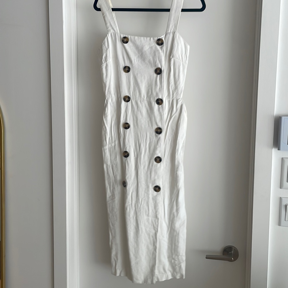 Beautiful white buttoned summer dress